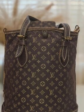 Louis Vuitton Monogram Drawstring Bucket Bag & Matching WALLET BUNDLE